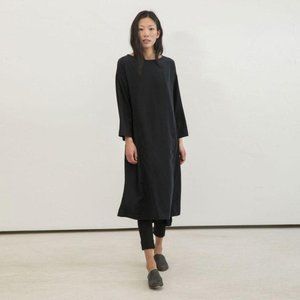 Elizabeth Suzann Parabola Dress XS Black Silk Crepe